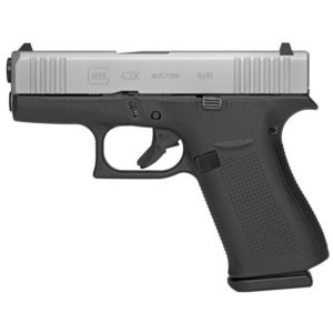 Glock 43X 9mm SC 3.41" 10+1 Silver/Black PX435SL201