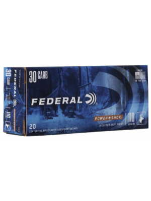 Federal Ammo Power-Shok, 110gr, 30 Carbine, 20rd