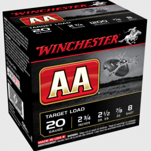 Winchester Ammo AA Target, 2-3/4", 7/8oz, 20ga, 8rd