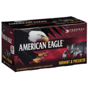 Federal American Eagle Varmint & Predator, 90gr JHP, 6.5 Grendel, 50rd