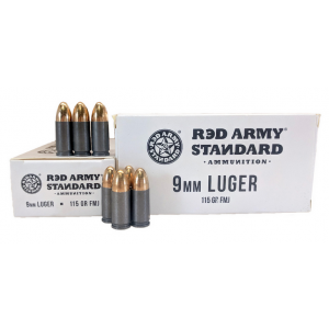 Red Army Standard Ammo, 9mm, 1000rd Case, 115gr FMJ, Steel Case