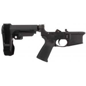 Aero Precision AR15 Pistol Complete Lower Receiver w/ MOE Grip & SBA3 Brace - Anodized/Black