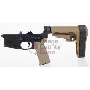 Aero Precision AR15 Pistol Complete Lower Receiver, MOE-K2 Grip & SBA3 Brace