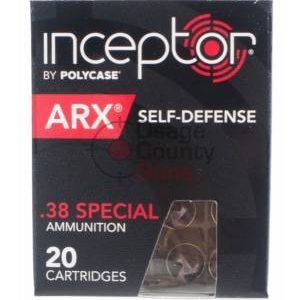 Polycase Inceptor ARX 77gr .38 Special - 200 Rounds