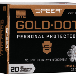Speer Gold Dot Personal Protection Ammo 9mm 20-Rounds 115 Grain Hollow Point - New Arrival | Tennessee Guns Inc