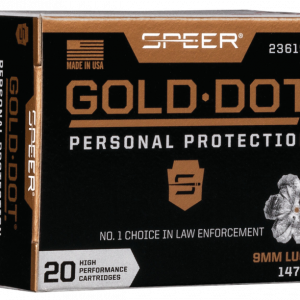 Speer Gold Dot Personal Protection Ammo 9mm 20-Rounds 147 Grain Hollow Point - New Arrival | Tennessee Guns Inc