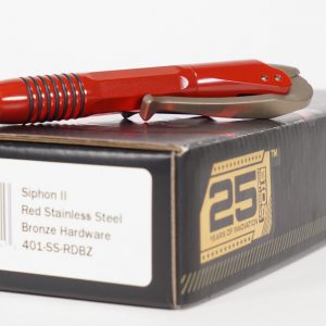 Microtech Siphon II Red Stainless Steel w/Bronze Hardware - Knives & Tools - Tennessee Guns Inc