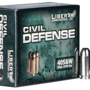 Liberty Ammunition Civil Defense Brass .40 SW 60-Grain 20-Rounds HP - New Arrival | Tennessee Guns Inc