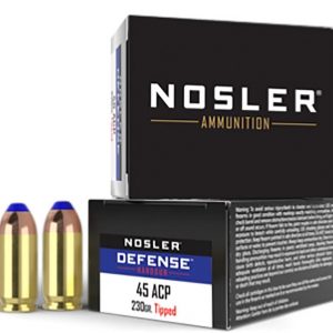 Nosler Defense Brass .45 ACP 230-Grain 20-Rounds BT
