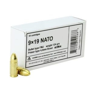 Sellier and Bellot Centerfire Handgun Brass 9mm NATO 124 Grain 50-Rounds FMJ - New Arrival | Tennessee Guns Inc