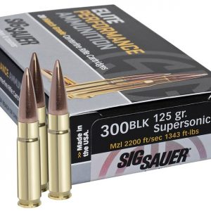 Sig Sauer Elite Match Grade Brass .300 AAC Blackout 125-Grain 20-Rounds OTM - New Arrival - Tennessee Guns Inc