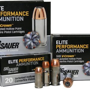 Sig Sauer Elite V-Crown Nickel Plated Brass 9mm 115-Grain 20-Rounds JHP - New Arrival - Tennessee Guns Inc