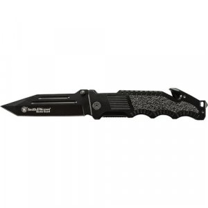 Smith & Wesson M&P Border Guard Folding Knife 4.4" Plain Clip Point Tanto Blade - New Arrival - Tennessee Guns Inc