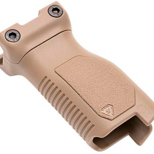 Strike Industries Angled Vertical Grip Long Flat Dark Earth W/ Cable Management Storage For M-LOK Rail - New Arrival | Tennessee Guns Inc