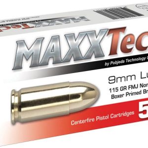 TulAmmo MaxxTech Brass 9mm 115-Grain 50-Rounds FMJ - New Arrival - Tennessee Guns Inc
