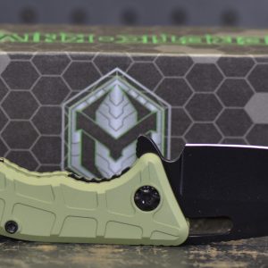 Heretic Martyr Manual Knife Green Aluminum Handel 3" - Knives & Tools - Tennessee Guns Inc