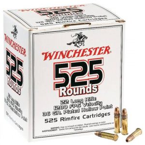 Winchester USA Brass .22 LR 36-Grain 525-Rounds CPHP