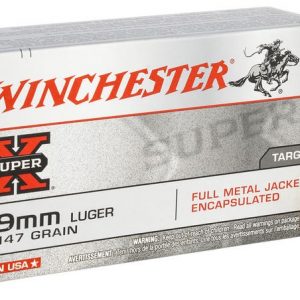 Winchester Super-X Brass 9mm 147-Grain 50-Rounds FMJ