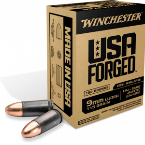 Winchester USA Forged Steel 9mm 500-Rounds Boxed Full Metal Jacket 115 Gr
