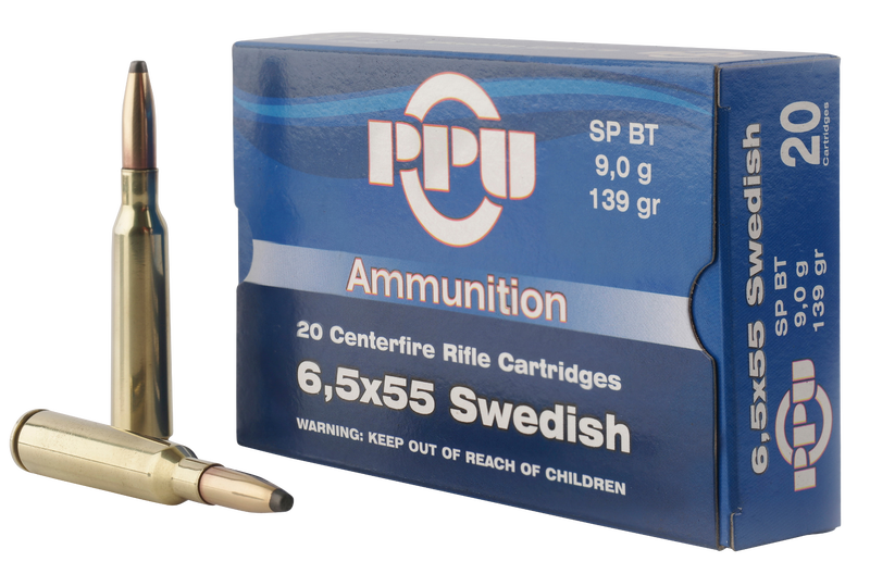 PPU Metric Rifle Brass 6.5 X 55 Swedish 139-Grain 20-Rounds SP