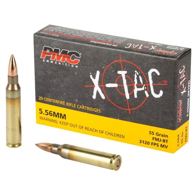 PMC Ammunition X-Tac Brass 5.56 NATO 55-Grain 20-Rounds FMJBT - Image 2