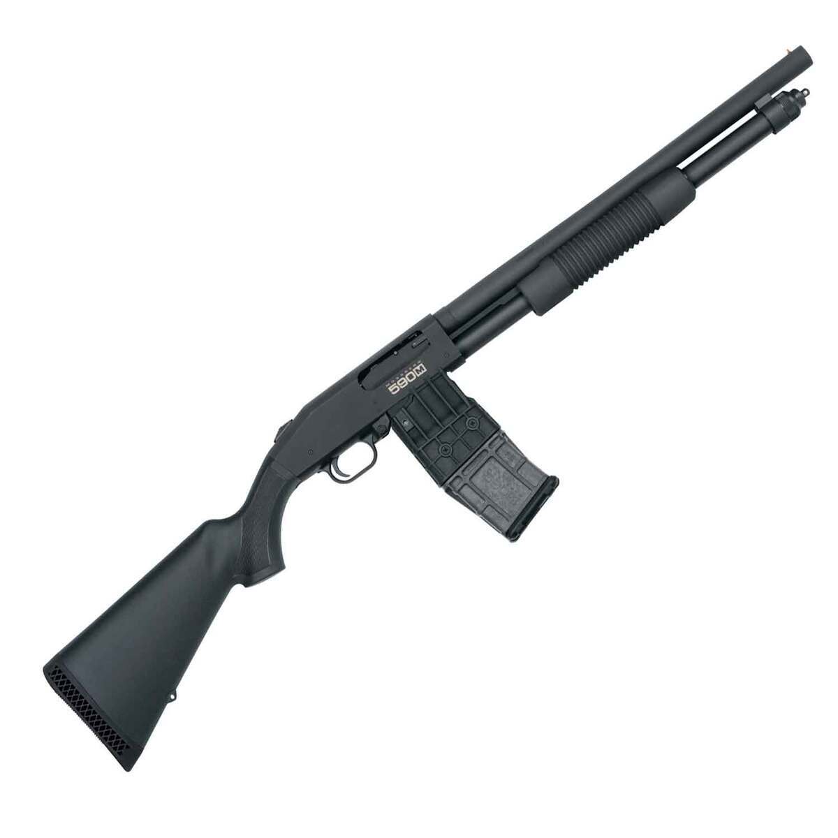 Mossberg 590M Mag-Fed Matte Blued 12 Gauge 2-3/4in Pump Action Shotgun - 18.5in