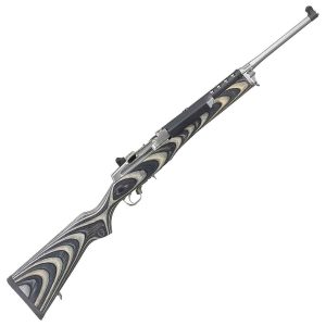 Ruger Mini-14 Ranch Black/Gray Chevron Laminate Semi Automatic Rifle - 5.56mm NATO - 18.5in