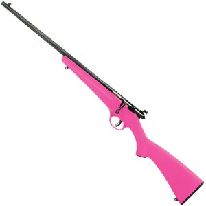Savage Arms Rascal Left Hand Blued/Pink Single Shot Rifle - 22 Long Rifle