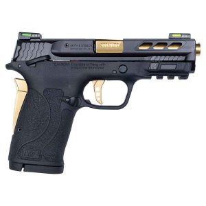 Smith & Wesson Performance Center M&P 380 Shield EZ 380 Auto (ACP) 3.8in Black/Gold Pistol - 8+1 Rounds